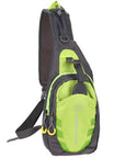 Large Capacity Outdoor Bags Chest Bag Outdoor Sport Travel Shoulder Sling-easygoing4-Green Color-Bargain Bait Box