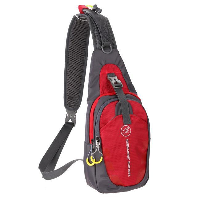 Large Capacity Outdoor Bags Chest Bag Outdoor Sport Travel Shoulder Sling-easygoing4-Red Color-Bargain Bait Box