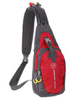 Large Capacity Outdoor Bags Chest Bag Outdoor Sport Travel Shoulder Sling-easygoing4-Red Color-Bargain Bait Box