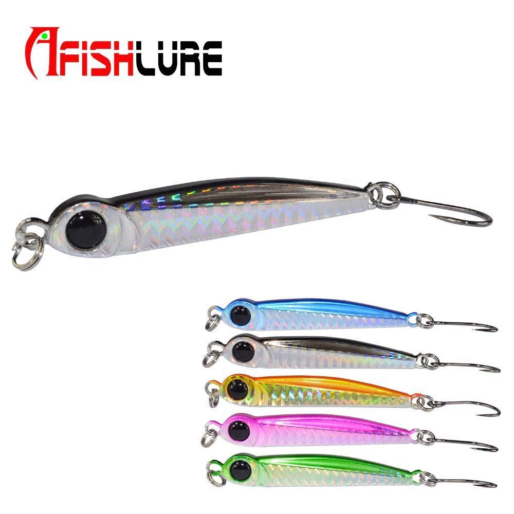 Lead Fish 8G/18G/28G/39G/60G/80G Metal Jigs With Single Hook And Rings Jigging-A Fish Lure Wholesaler-8gBlue-Bargain Bait Box