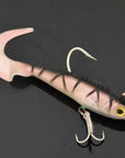 Lead Head Hook Fish 18G 95Mm 2Pcs/Lot Classic Flexible Swimbaits Bait Tackle-Rigged Plastic Swimbaits-Bargain Bait Box-color 1-Bargain Bait Box