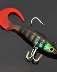 Lead Head Hook Fish 18G 95Mm 2Pcs/Lot Classic Flexible Swimbaits Bait Tackle-Rigged Plastic Swimbaits-Bargain Bait Box-color 1-Bargain Bait Box