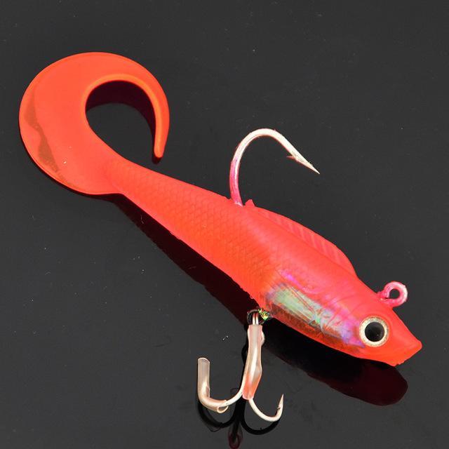 Lead Head Hook Fish 18G 95Mm 2Pcs/Lot Classic Flexible Swimbaits Bait Tackle-Rigged Plastic Swimbaits-Bargain Bait Box-color 3-Bargain Bait Box