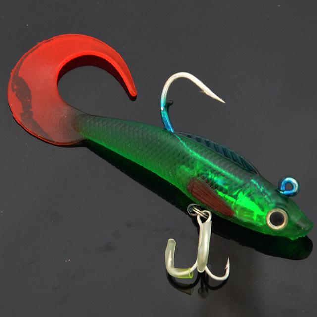 Lead Head Hook Fish 18G 95Mm 2Pcs/Lot Classic Flexible Swimbaits Bait Tackle-Rigged Plastic Swimbaits-Bargain Bait Box-color 4-Bargain Bait Box