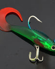 Lead Head Hook Fish 18G 95Mm 2Pcs/Lot Classic Flexible Swimbaits Bait Tackle-Rigged Plastic Swimbaits-Bargain Bait Box-color 4-Bargain Bait Box