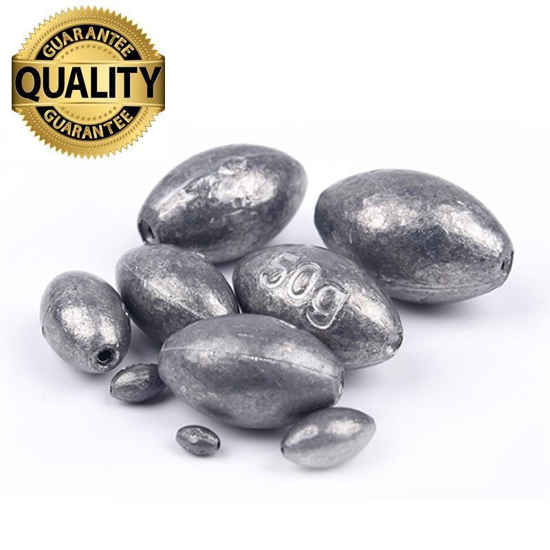 Lead Sinker/Weight Fishing Tackle Accessories Olive In Line Fishing Sinkers 1G-Wifreo store-1g 100pcs-Bargain Bait Box