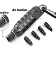 Led Light Multifunction Small Screwdriver Sets Mini Edc Tools Pocket Keychain-Extreme outdoors Store-Bargain Bait Box