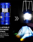 Led Solar Powered Lantern Light Portable Lamp Collapsible Flashlights-Portable Lanterns-MINTS MATERIALS Store-Blue Color-Bargain Bait Box