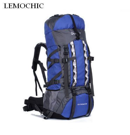 Lemochic 100L Adjustable Waterproof Mountaineering Rucksack Sports Travel Bags-Shop1397529 Store-Black Color-Bargain Bait Box