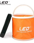 Leo Round Canvas Bucket 20X19Cm Portable Foldable Bag With Storage Case-Pro Angler Store-Orange-Bargain Bait Box