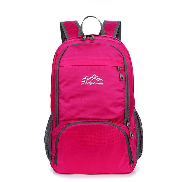 Lightweight Skin Bag Waterproof Nylon Backpack Foldable Bagpack Men Women-Vanchic Outdoor Store-Rose Red-Bargain Bait Box