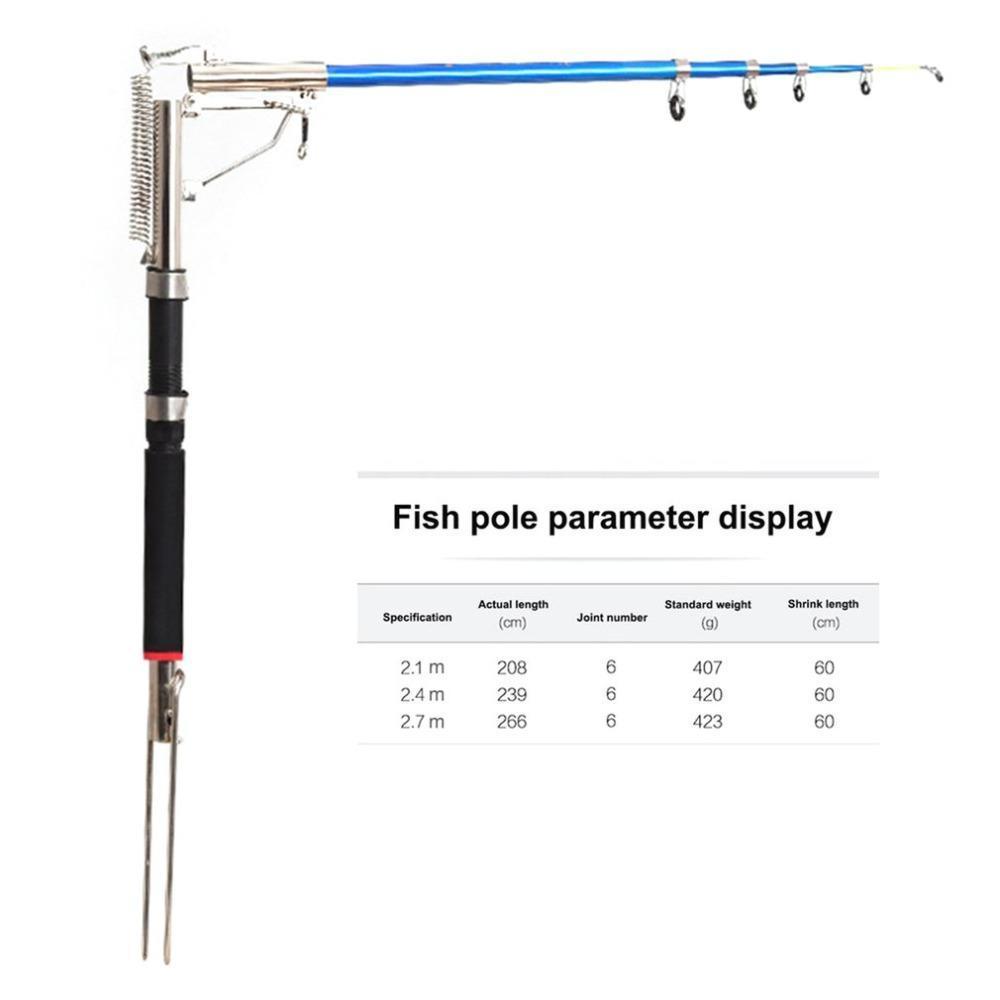 Lightweight Stainless Steel Automatic Fishing Rod Anti-Slip Handle Sea River-Automatic Fishing Rods-Shenzhen Chase's Stylish Fishing & Riding Store-2.1 m-Bargain Bait Box