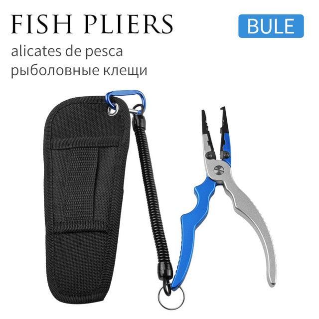Linnhue Aluminum Alloy Fishing Grip Pliers Stainless Steel Fish Gripper Hook-Fishing Tools-Linnhue Fishing Store-Blue pliers-Bargain Bait Box