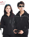 Lisyee Couple Hunting Cotton Jacket Tactical Windproof Clothes Trekking-LSYsun Store-Black man-L-Bargain Bait Box