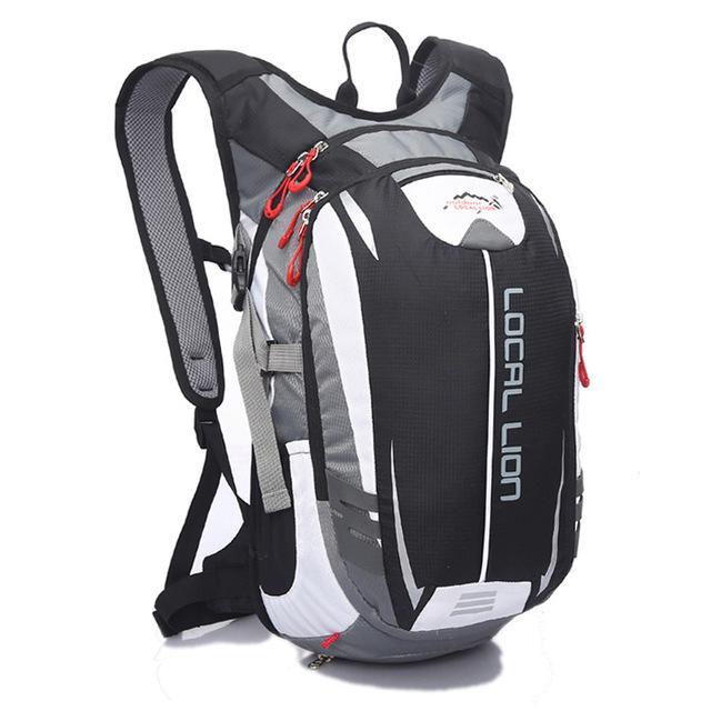Locallion Sport Backpack For Bicycle Black White Patchwork Printing Riding-Let&#39;s Travel Store-black-Bargain Bait Box