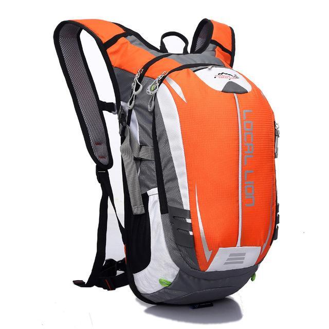 Locallion Sport Backpack For Bicycle Black White Patchwork Printing Riding-Let&#39;s Travel Store-orange-Bargain Bait Box