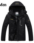 Loclimb 6Xl Thick Faux Fur Waterproof Jacket Men Winter Outdoor Sports Rain-LoClimb Store-black-Asian L-Bargain Bait Box