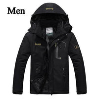 Loclimb 6Xl Thick Faux Fur Waterproof Jacket Men Winter Outdoor Sports Rain-LoClimb Store-black-Asian L-Bargain Bait Box
