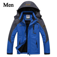 Loclimb 6Xl Thick Faux Fur Waterproof Jacket Men Winter Outdoor Sports Rain-LoClimb Store-dark blue-Asian L-Bargain Bait Box