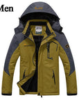 Loclimb 6Xl Thick Faux Fur Waterproof Jacket Men Winter Outdoor Sports Rain-LoClimb Store-yellow-Asian L-Bargain Bait Box