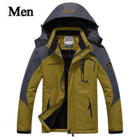 Loclimb 6Xl Thick Faux Fur Waterproof Jacket Men Winter Outdoor Sports Rain-LoClimb Store-yellow-Asian L-Bargain Bait Box