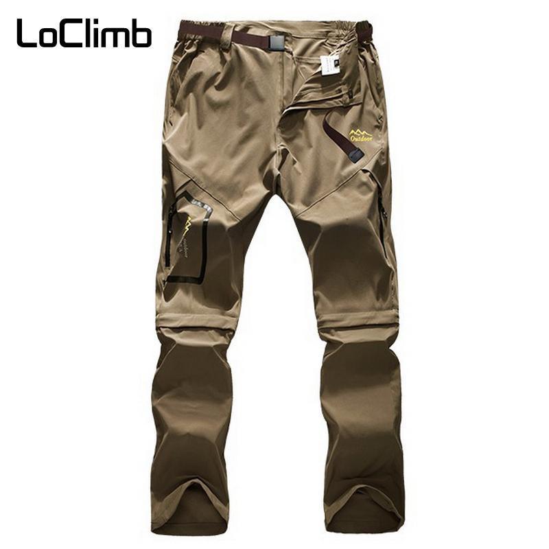 Loclimb Brand Stretch Camping Hiking Pants Men Women Summer Waterproof-LoClimb Outdoor Store-black-Asian Size S-Bargain Bait Box