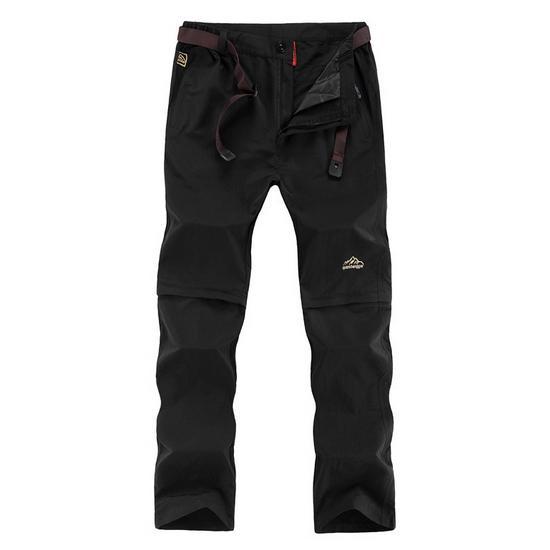 Loclimb Men&#39;S Removable Camping Hiking Pants Men Summer Outdoor Sport Trousers-LoClimb Store-black-Asian Size L 165-Bargain Bait Box