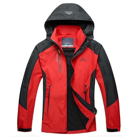 Loclimb Spring Men Women Waterproof Jacket Trekking Camping Rain Coat Fishing Men Red / Asian Size 5XL