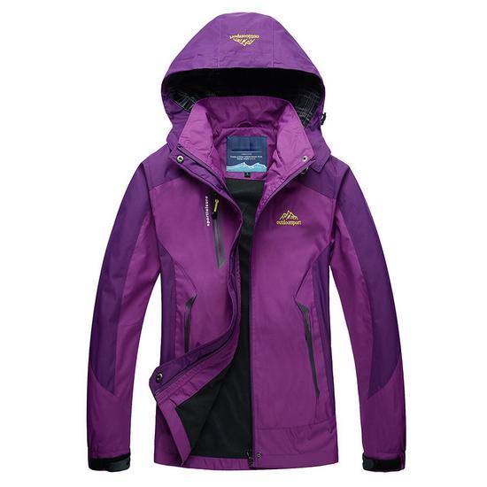 Loclimb Spring Men Women Waterproof Jacket Trekking Camping Rain Coat Fishing-LoClimb Store-women purple-Asian Size M-Bargain Bait Box