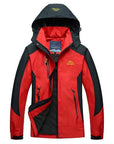 Loclimb Spring Men Women Waterproof Jacket Trekking Camping Rain Coat Fishing-LoClimb Store-women red-Asian Size M-Bargain Bait Box
