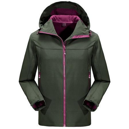 Loclimb Waterproof Softshell Ski Jacket Men Women Winter Warm Fleece Coat-LoClimb Store-men army green-Asian M-Bargain Bait Box