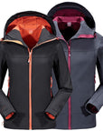 Loclimb Waterproof Softshell Ski Jacket Men Women Winter Warm Fleece Coat-LoClimb Store-men black-Asian M-Bargain Bait Box