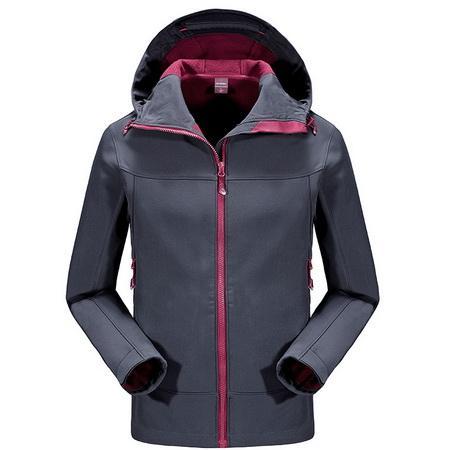 Loclimb Waterproof Softshell Ski Jacket Men Women Winter Warm Fleece Coat-LoClimb Store-men gray-Asian M-Bargain Bait Box