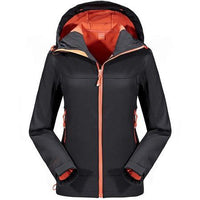 Loclimb Waterproof Softshell Ski Jacket Men Women Winter Warm Fleece Coat-LoClimb Store-women black-Asian M-Bargain Bait Box