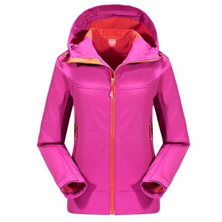 Loclimb Waterproof Softshell Ski Jacket Men Women Winter Warm Fleece Coat-LoClimb Store-women rose-Asian M-Bargain Bait Box