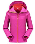 Loclimb Waterproof Softshell Ski Jacket Men Women Winter Warm Fleece Coat-LoClimb Store-women rose-Asian M-Bargain Bait Box