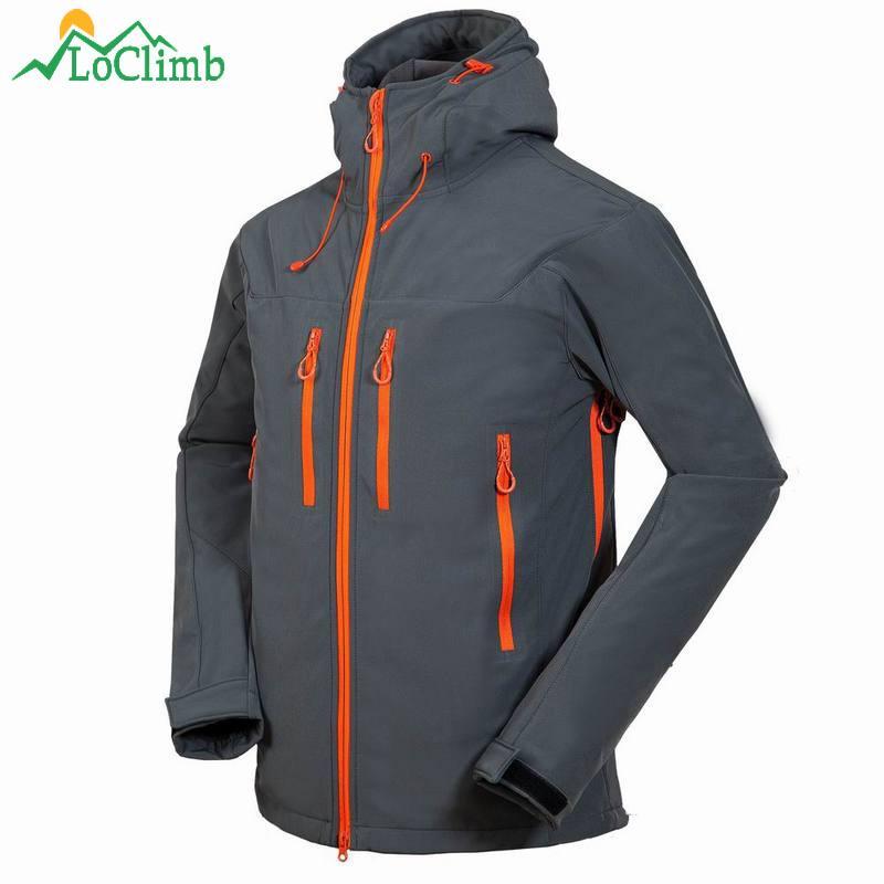 Loclimb Winter Warm Softshell Ski Jacket Men Waterproof Outdoor Sport Coats-LoClimb Store-gray-Asian S-Bargain Bait Box