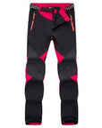 Loclimb Women Winter Softshell Ski Pants Warm Fleece Waterproof Trousers Outdoor-LoClimb Store-red-Asian S-Bargain Bait Box