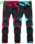 Loclimb Women Winter Softshell Ski Pants Warm Fleece Waterproof Trousers Outdoor-LoClimb Store-red-Asian S-Bargain Bait Box