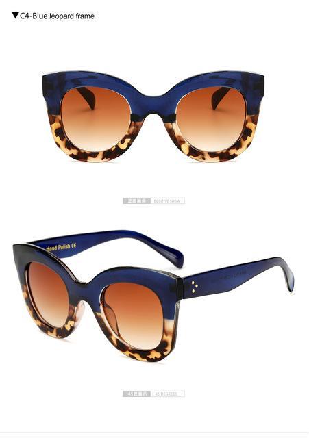 Long Keeper Brand Designer Women Square Retro Men Sunglasses Fashion-Sunglasses-LongKeeper's Store-blue leopard-Bargain Bait Box