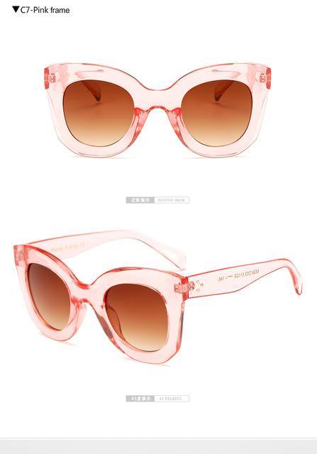 Long Keeper Brand Designer Women Square Retro Men Sunglasses Fashion-Sunglasses-LongKeeper's Store-pink-Bargain Bait Box