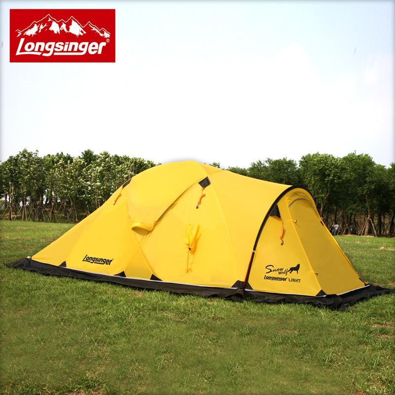 Longsinger/Silicon Ultra-Light Double Layer Outdoor Camping Hiking Tent Winter-longsinger Official Store-Yellow-Bargain Bait Box