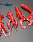 Lowest Profit 16Pieces /Pack Shrimp Fishing Soft Bait 6Cm 2G Fast Sinking-Craws-Bargain Bait Box-Red-Bargain Bait Box