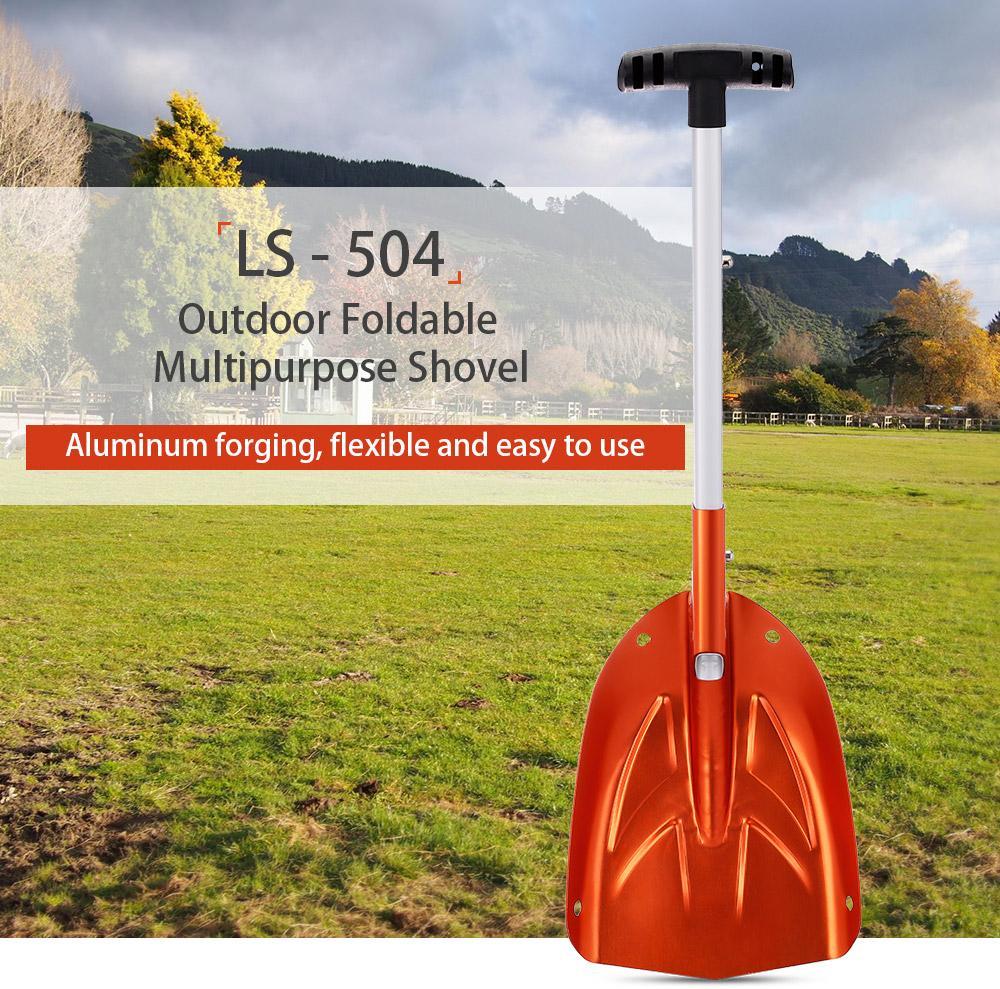 Ls - 504 Foldable Shovel Aluminum Handle Portable Shovel Spade Emergency Snow-Shenzhen Outdoor Fishing Tools Store-Bargain Bait Box