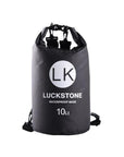 Luckstone 500D Pvc Waterproof Rafting Bag Dry 5 Colors Swimming Kayaking Storage-Dry Bags-Bargain Bait Box-10L black-Bargain Bait Box