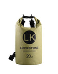 Luckstone 500D Pvc Waterproof Rafting Bag Dry 5 Colors Swimming Kayaking Storage-Dry Bags-Bargain Bait Box-20L green-Bargain Bait Box