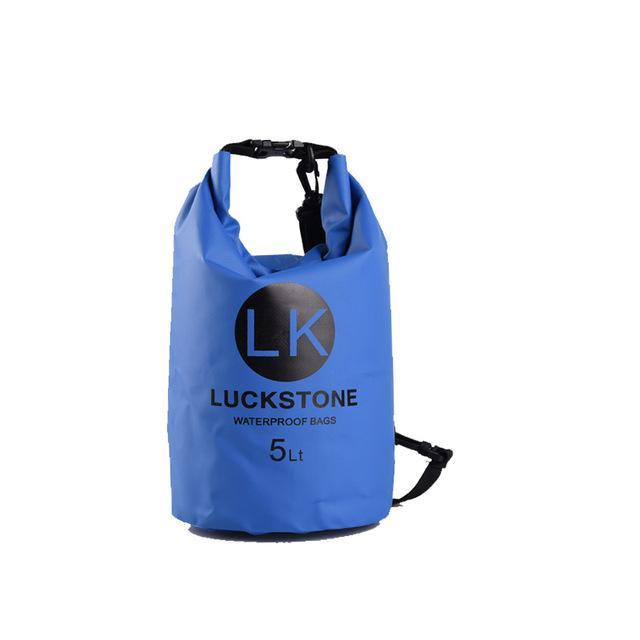 Luckstone 500D Pvc Waterproof Rafting Bag Dry 5 Colors Swimming Kayaking Storage-Dry Bags-Bargain Bait Box-5L blue-Bargain Bait Box