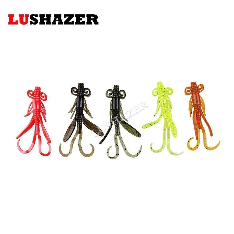 Lushazer 20Pcs/Lot Soft Baits Fishing Lures Soft Lure Jig Wobbler Swivel-LUSHAZER Official Store-Bargain Bait Box