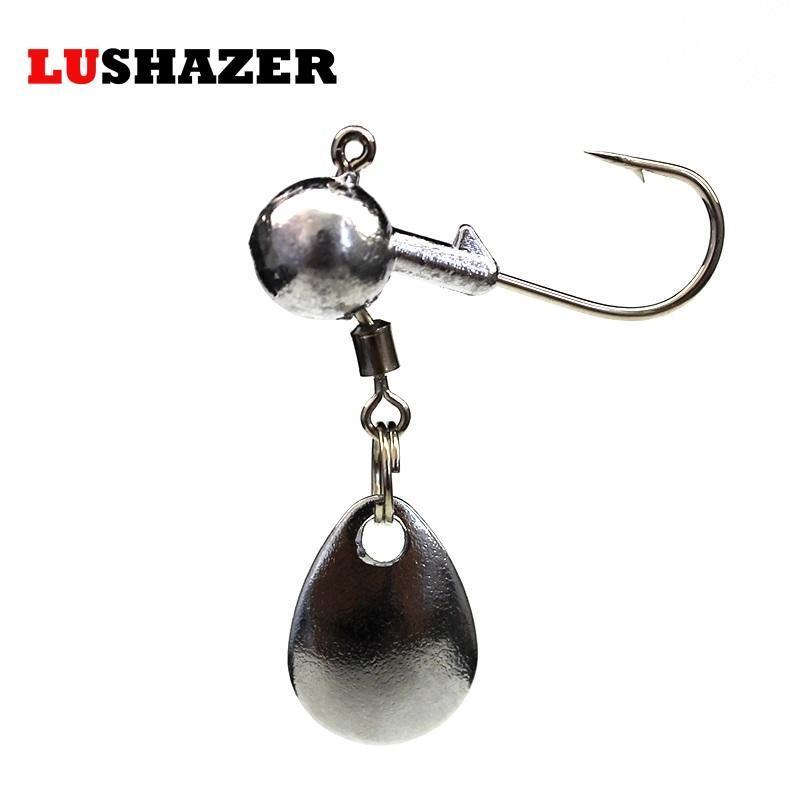 Lushazer 2Pcs/Lot 2G 4G Lead Jig Head Hook Jigging Bait Fishing Hook With-LUSHAZER Official Store-2g 2pcs-Bargain Bait Box