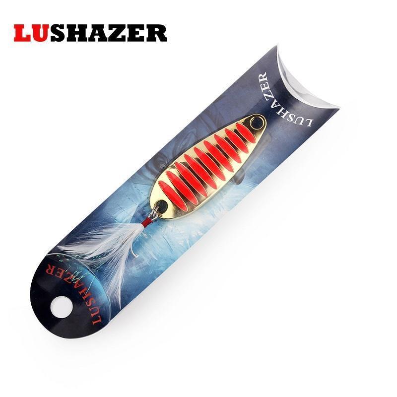 Lushazer Brand Fishing Lure Spoon 2G 5G 7G 10G 15G 20G Gold/Silver Fishing-LUSHAZER Official Store-2g silvery-Bargain Bait Box